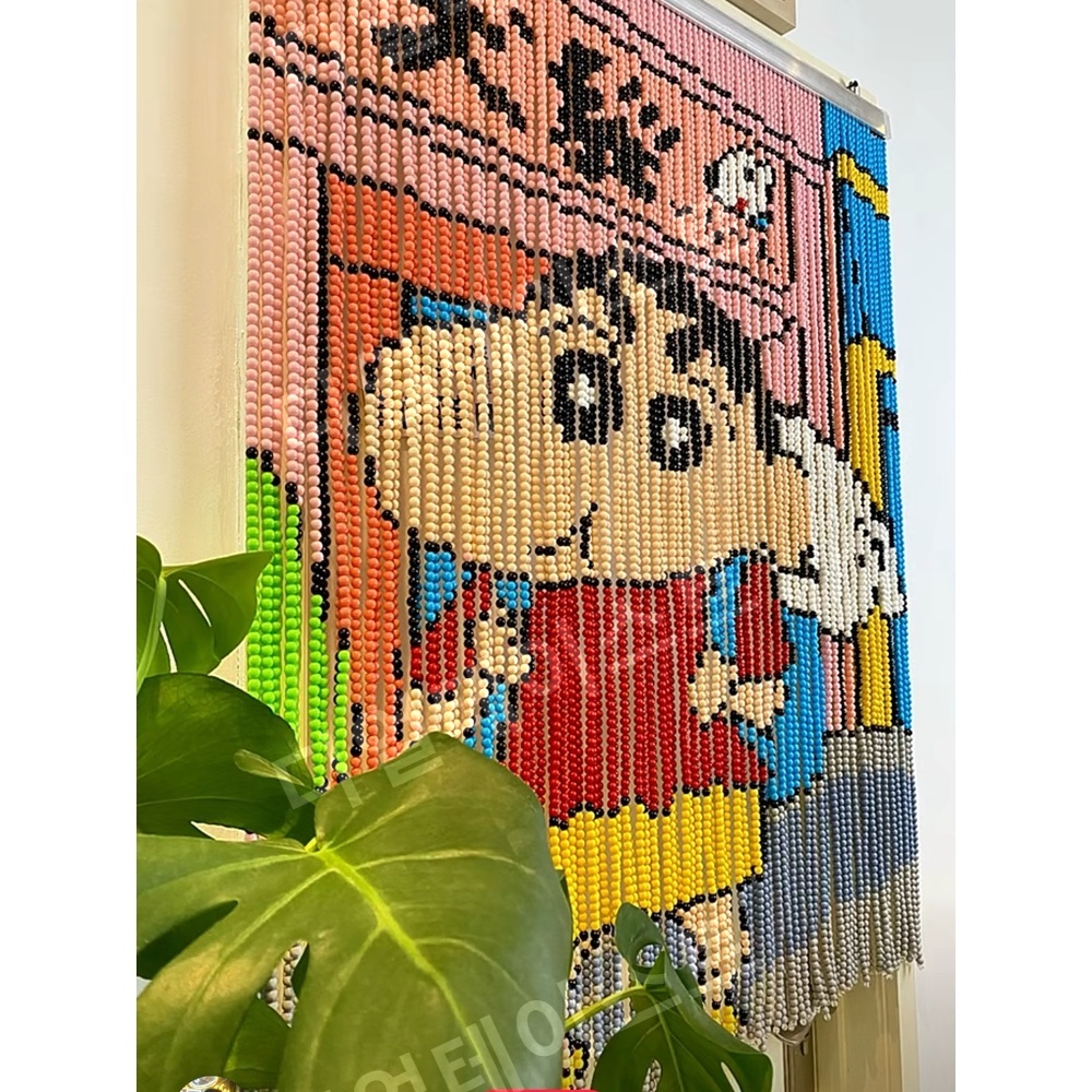 짱구비즈발 만들기 키트 diy 재료 구슬커튼 비즈커튼 거실장식 중국집발 현관발 - 상세 이미지 3
