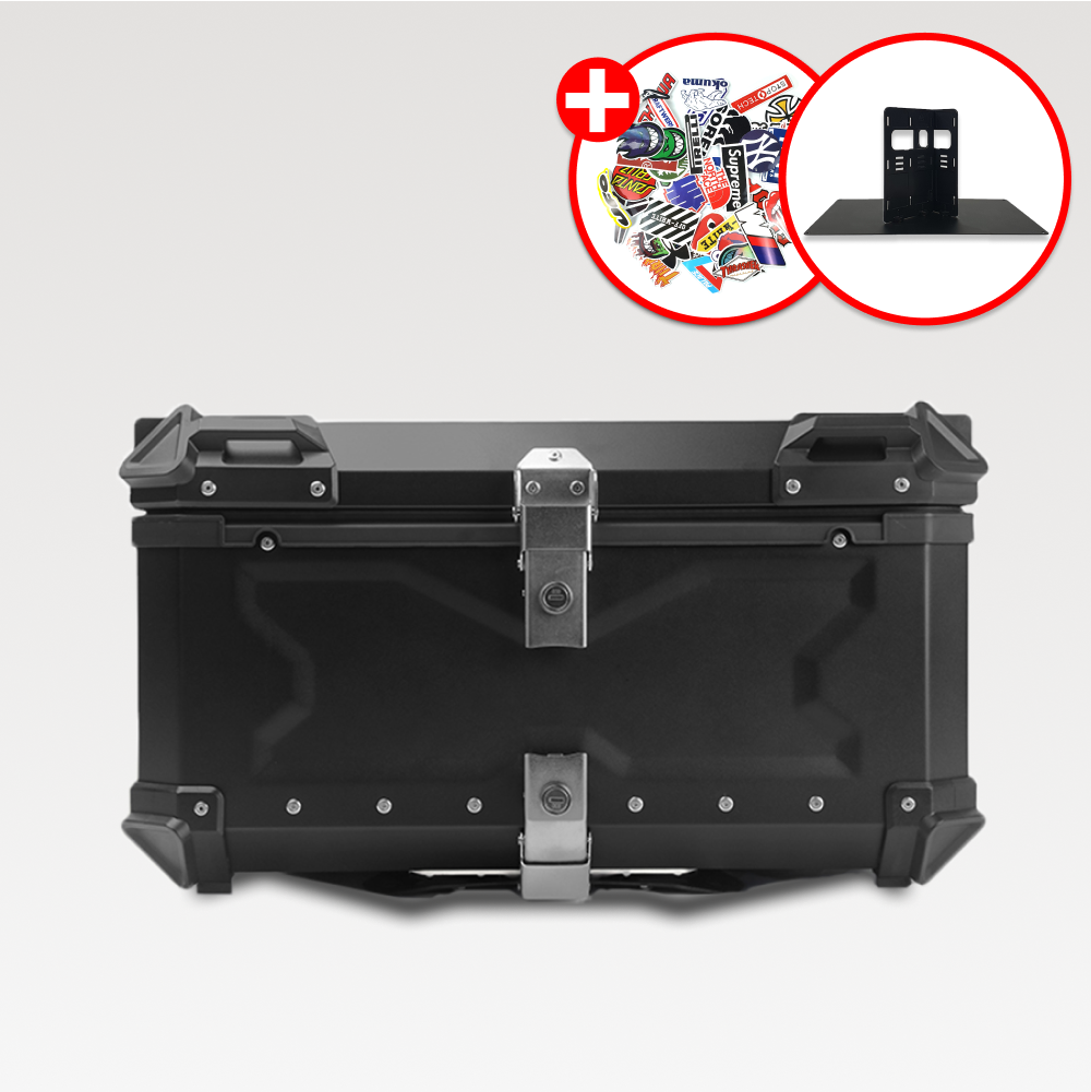 탱크솔리드 알루미늄 탑박스 28L 풀블랙 오토바이 배달통 배달대행 PCX 슈퍼커브 바이크