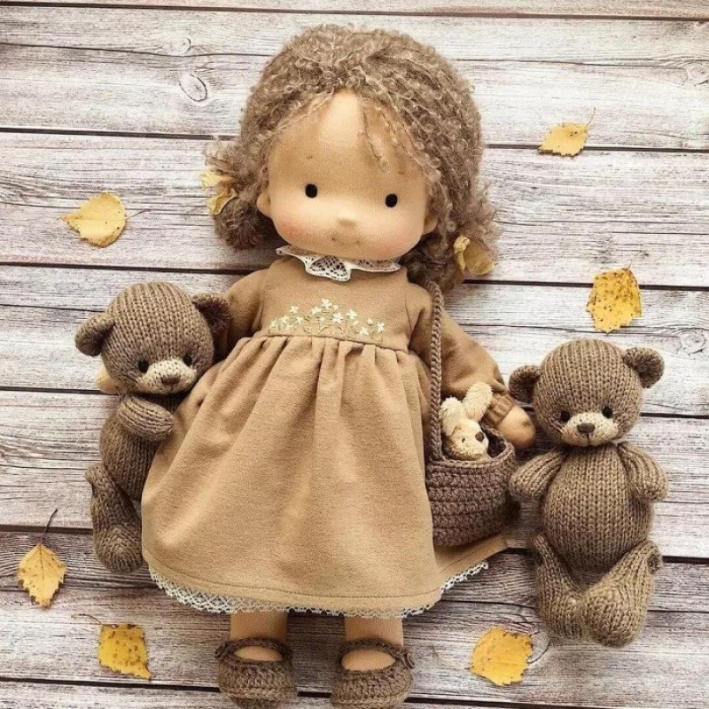Waldorfdoll 코튼 월도프 인형 인형 아티스트 핸드메이드 크리스마스 선물 - 상세 이미지 3