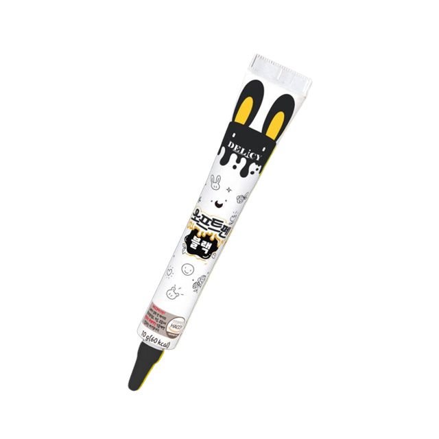 노중탕 케이크 쿠키 만들기 데코레이션 데코펜 소프트펜 블랙, 18g, 1개 - 메인 이미지