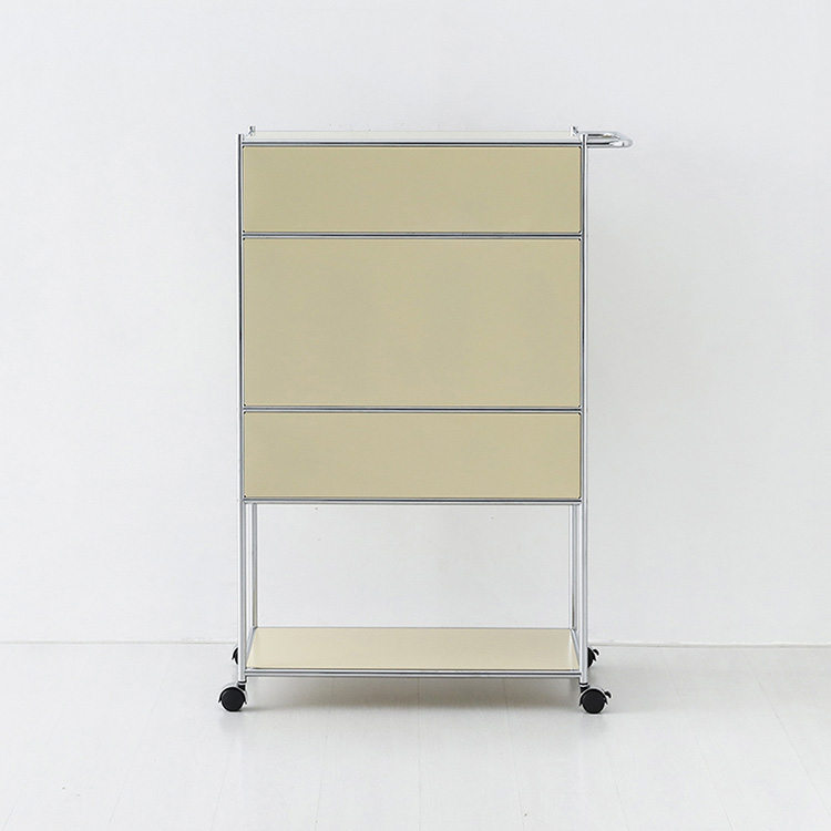 심플리 이동식 수납장 1문 BC641 870mmx400mmx1265mm, 4단, 솔리드베이지 9940.6092 - 상세 이미지 5