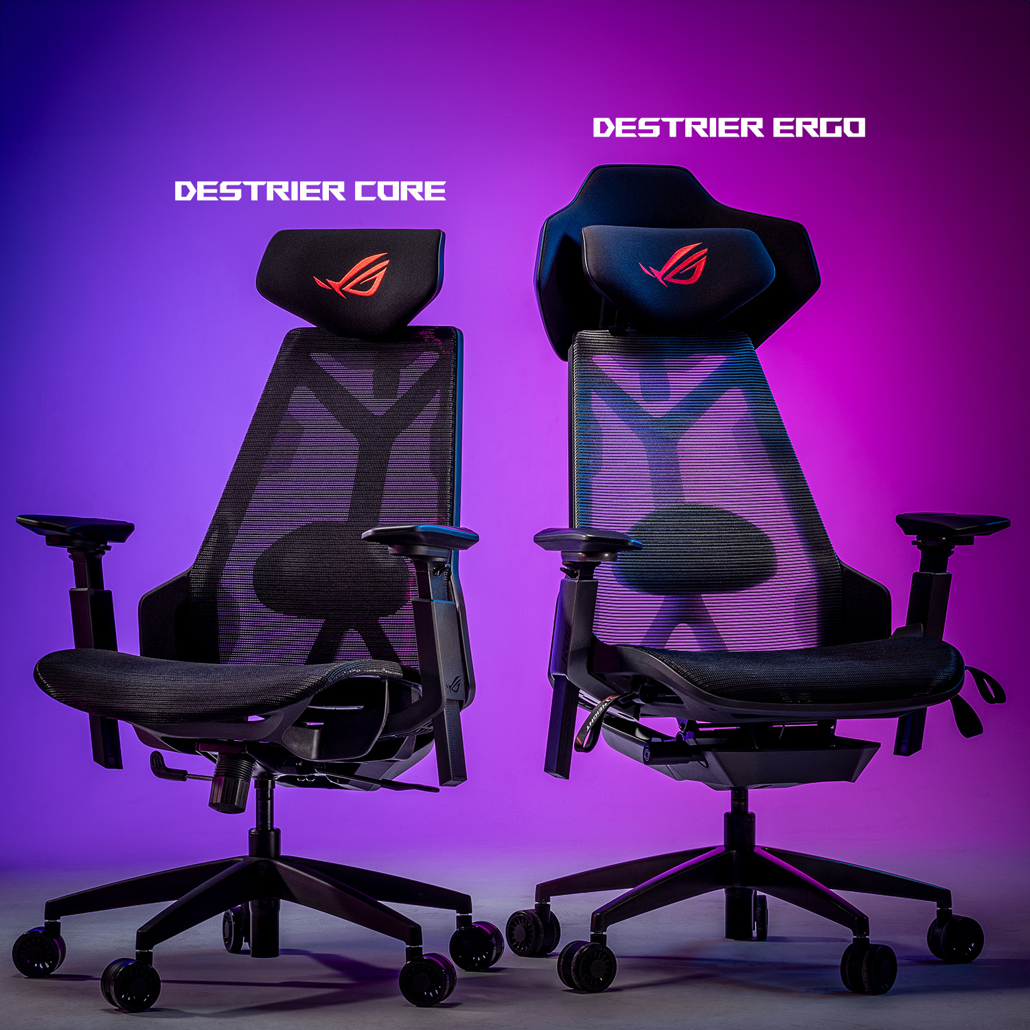 ROG DESTRIER CORE 풀 메쉬 게이밍 의자 블랙 - 상세 이미지 3