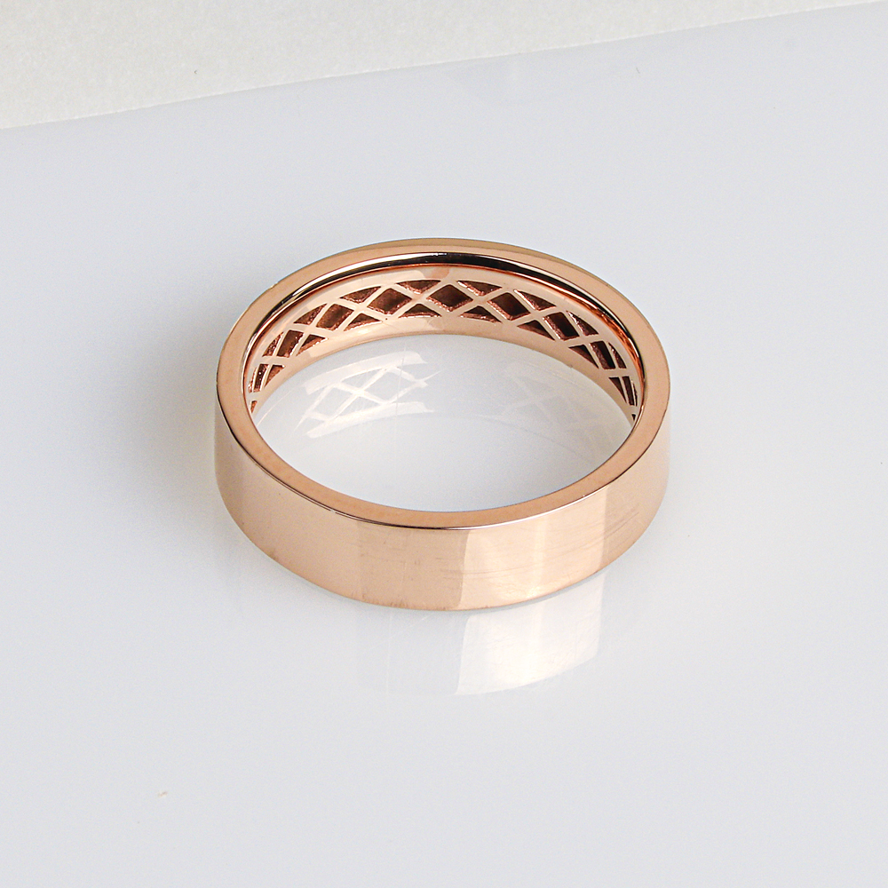 14K 할로우 반지 5미리 남자 볼드링 기본 엥게이지 검지 커플 5mm - 상세 이미지 5