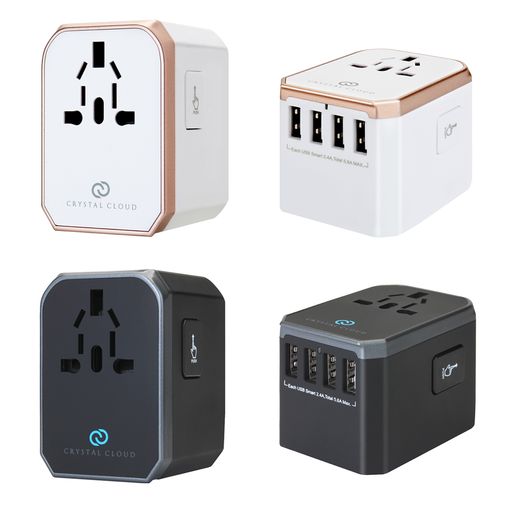 크리스탈클라우드 5포트 USB 5.6A 해외 여행용 멀티 어댑터 돼지코 콘센트 CC-305Plus