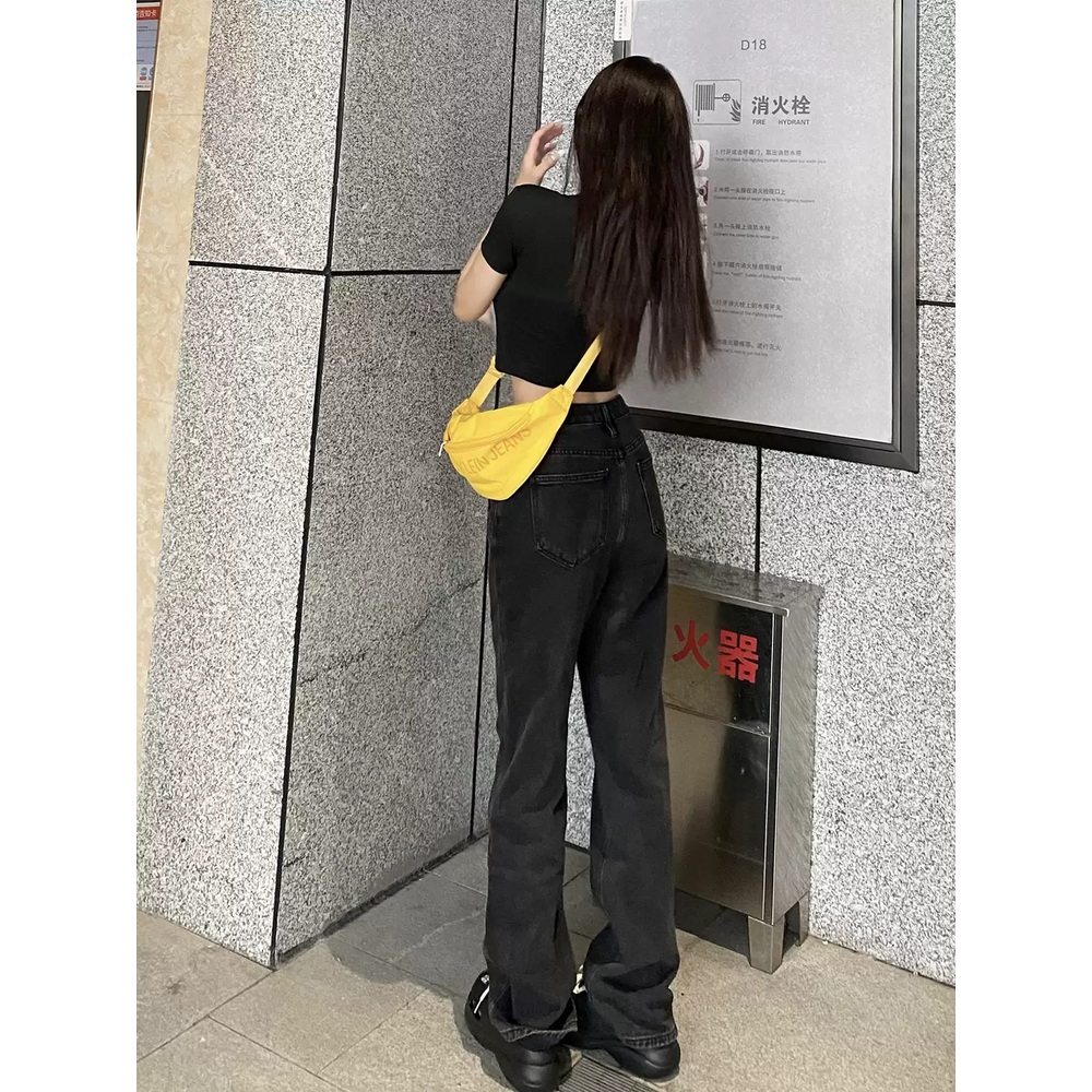 로제 팬츠 바지 블랙 공항패션 루즈핏 하이웨스트 의상 옷 패션 - 상세 이미지 4