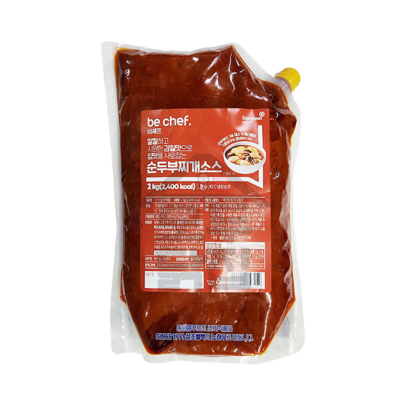 동원 홈푸드 비셰프 순두부찌개소스 2kg 5개 BOX 순두부찌개양념 양념장 - 상세 이미지 2