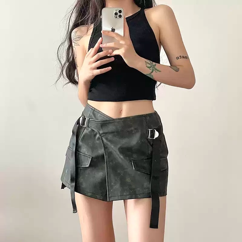 아이브 안유진 스커트 치마 인스타그램 하이웨스트 A라인 의상 옷 패션 - 상세 이미지 2