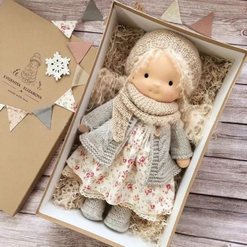Waldorfdoll 코튼 월도프 인형 인형 아티스트 핸드메이드 크리스마스 선물 - 상세 이미지 4