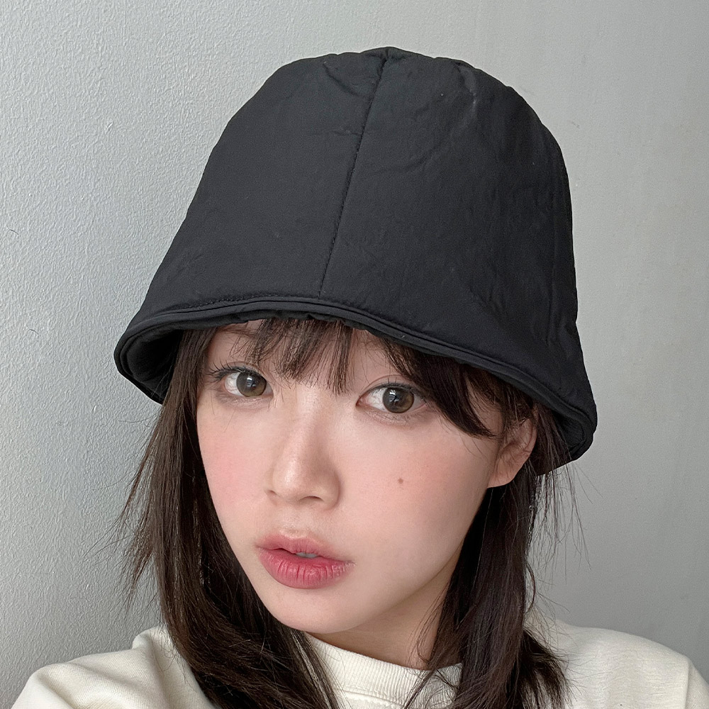 여성 겨울 패딩 방한 벙거지 한파 보온 숏 버킷햇 이미지 8