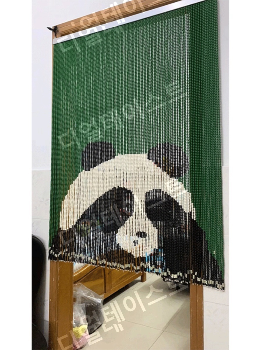 푸바오 비즈발 만들기 키트 diy 재료 구슬 커튼 팬더 구슬문 비즈문 - 상세 이미지 4