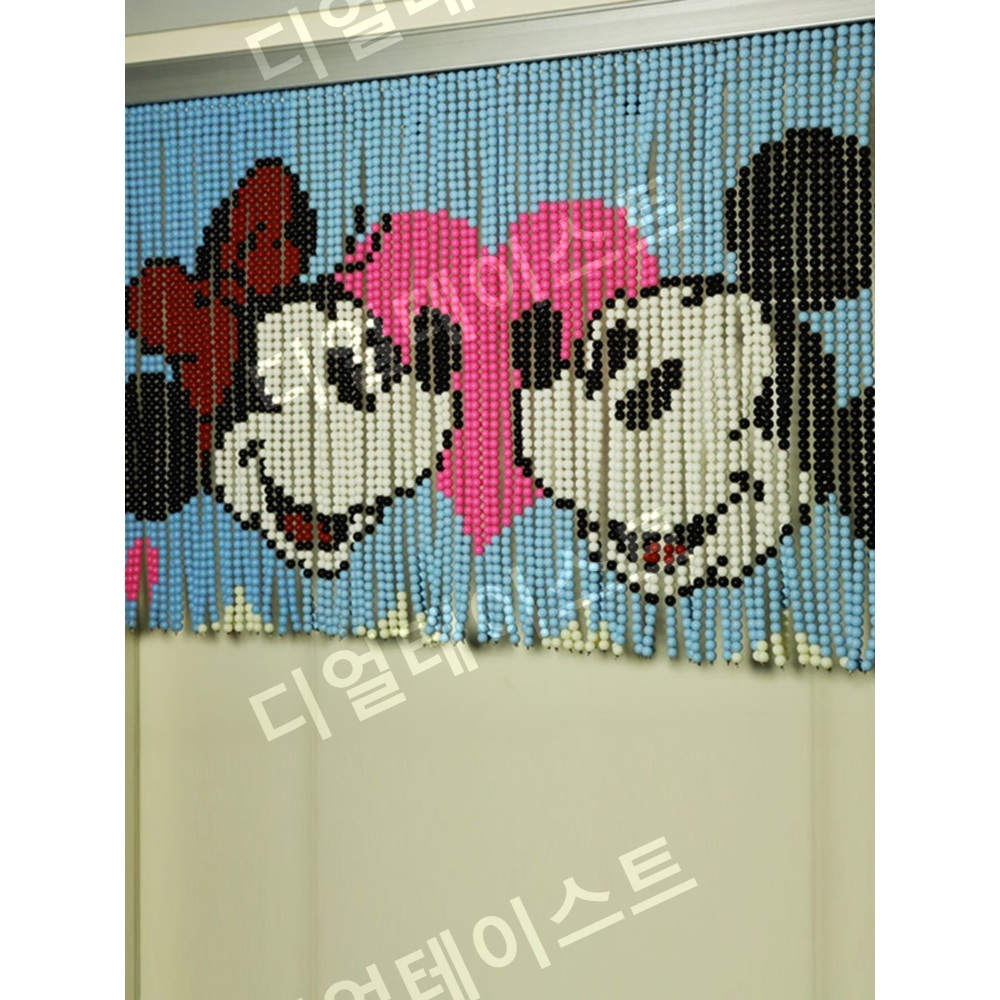미키 비즈발 커튼 만들기 키트 diy 재료 실내 걸이형 행잉