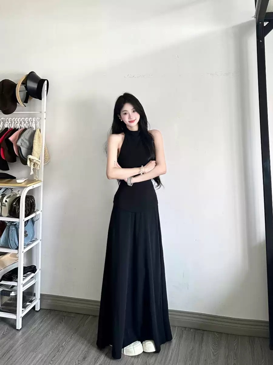 지금거신전화는 1화 채수빈 원피스 블랙 홍희주 우아한 홀터넥 의상 옷 패션 - 상세 이미지 4
