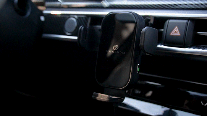 크리스탈클라우드 갤럭시 z플립3 차량용 핸드폰 고속 무선 충전 거치대 충전기 15W