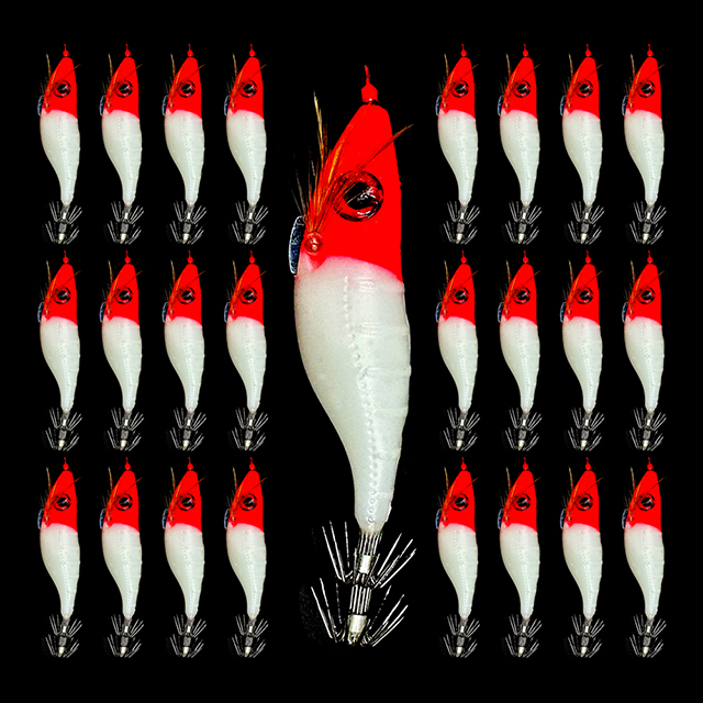 UST 왕눈이에기 대용량 25개 쭈꾸미 갑오징어 문어 에기 누드 고추장 화이트 25p - 메인 이미지