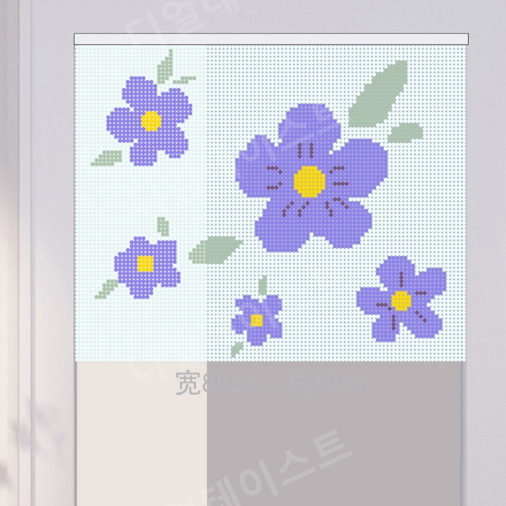 꽃 비즈발 만들기 키트 diy 재료 어린이 방 장식 커튼 - 메인 이미지