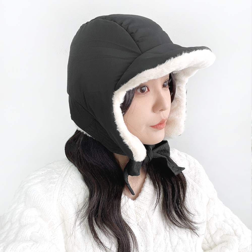 밍크 털 패딩 귀도리 남자 여자 겨울 방한 후드 바라클라바 귀달이 모자