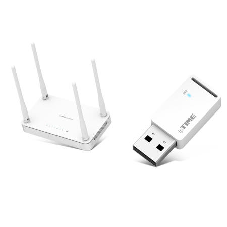 IPTIME AX3000R + A3000mini 기가비트 인터넷 무선 유무선 와이파이 공유기 USB 랜카드 패키지