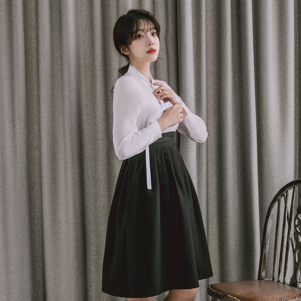 생활한복 다흰 저고리 개량 계량 퓨전 반티-169 - 상세 이미지 4