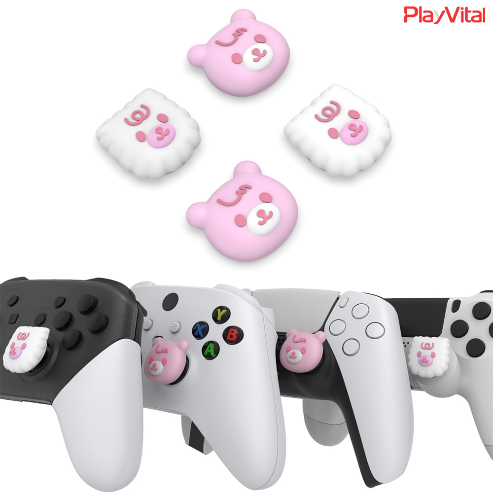 듀얼센스 곰돌이 스틱커버 엑박패드 프로콘2 컨트롤러 호환 PlayVital