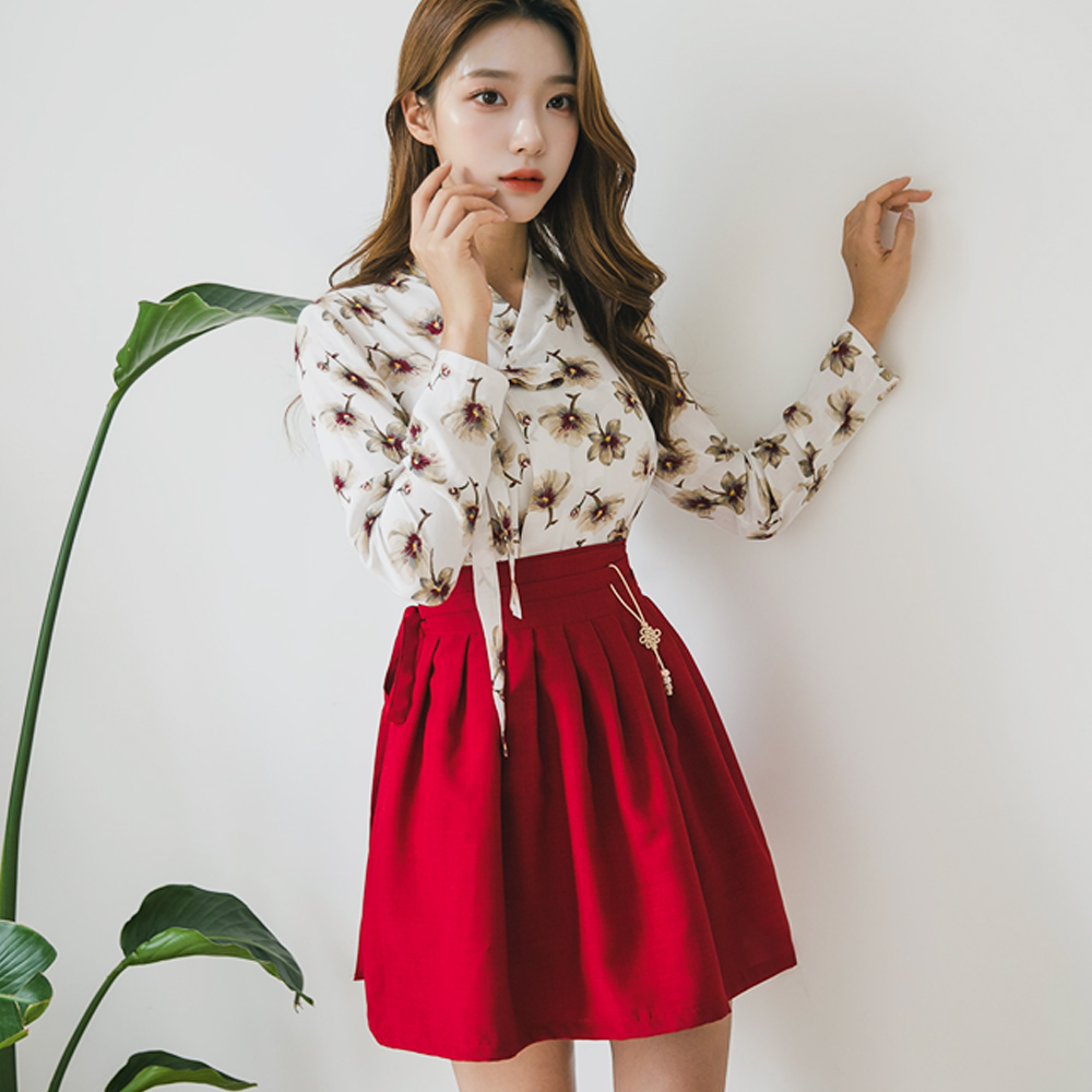 서리 미니 허리치마 생활한복 개량 계량 퓨전 반티 - 상품 이미지