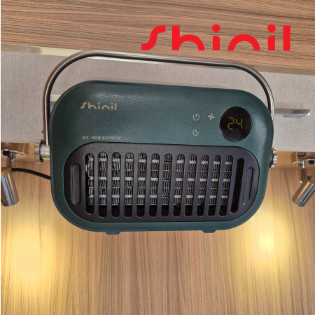 신일 온풍기 가정용 사무실 화장실 욕실 무타공 벽걸이 PTC 미니 히터 난방