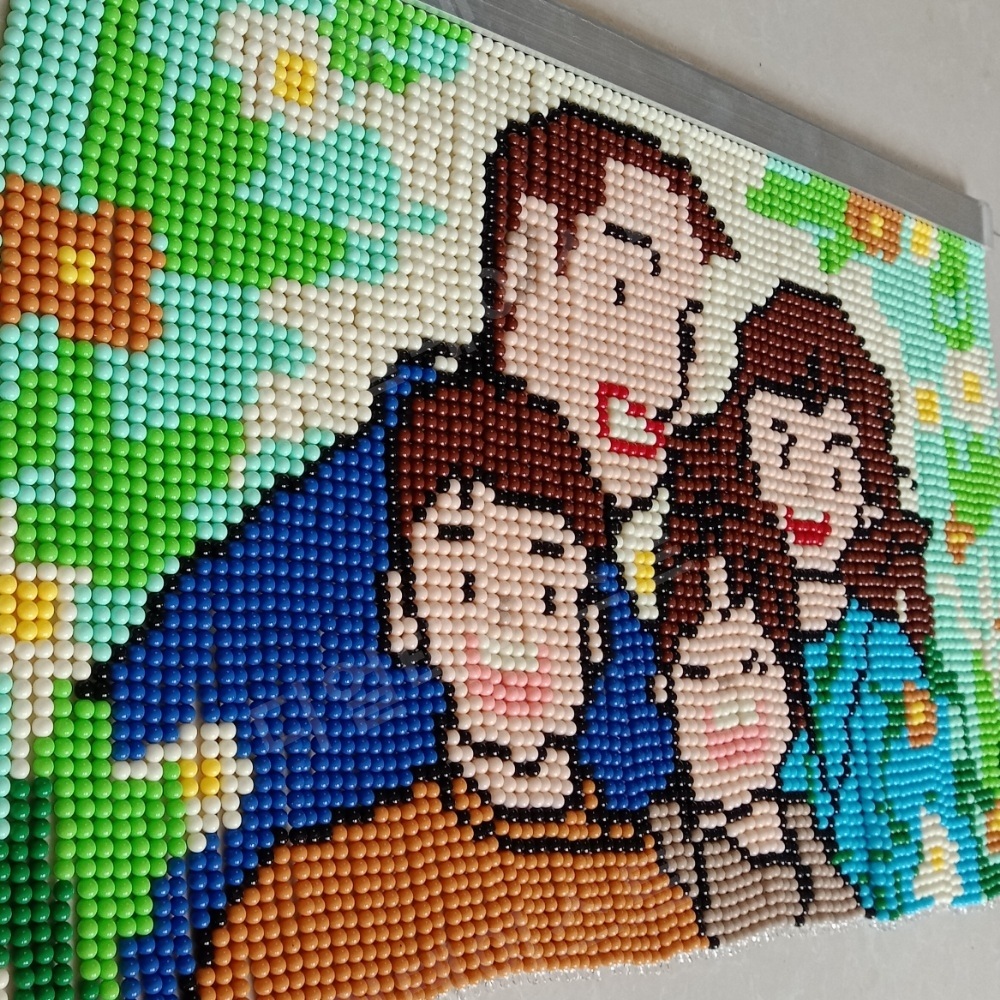 비즈발 만들기 키트 diy 재료 문 구슬 커튼 화목한 가족 - 상세 이미지 3