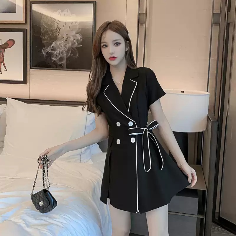 피의게임3 김경란 자켓 반팔 블랙 버클 슬림핏 의상 옷 패션 - 상세 이미지 3