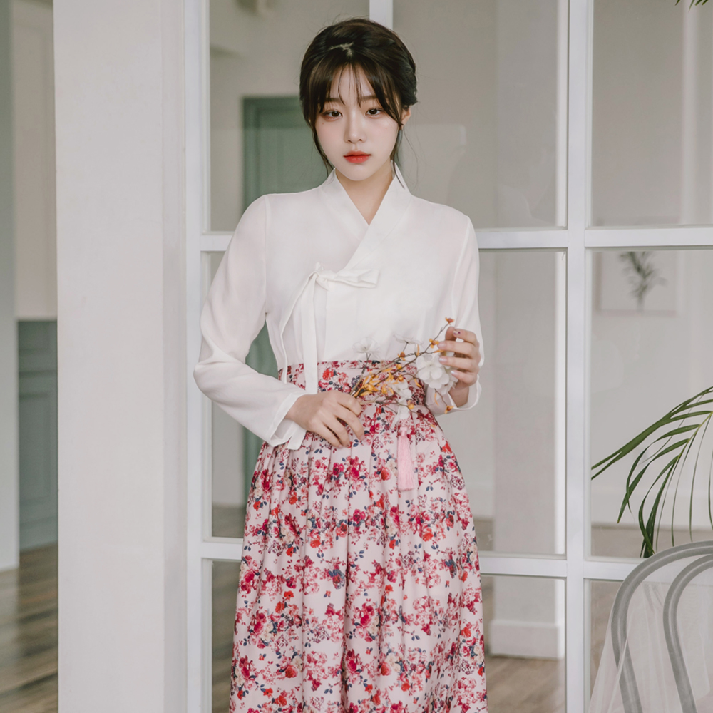 생활한복 다흰 저고리 개량 계량 퓨전 반티-167 상품 이미지