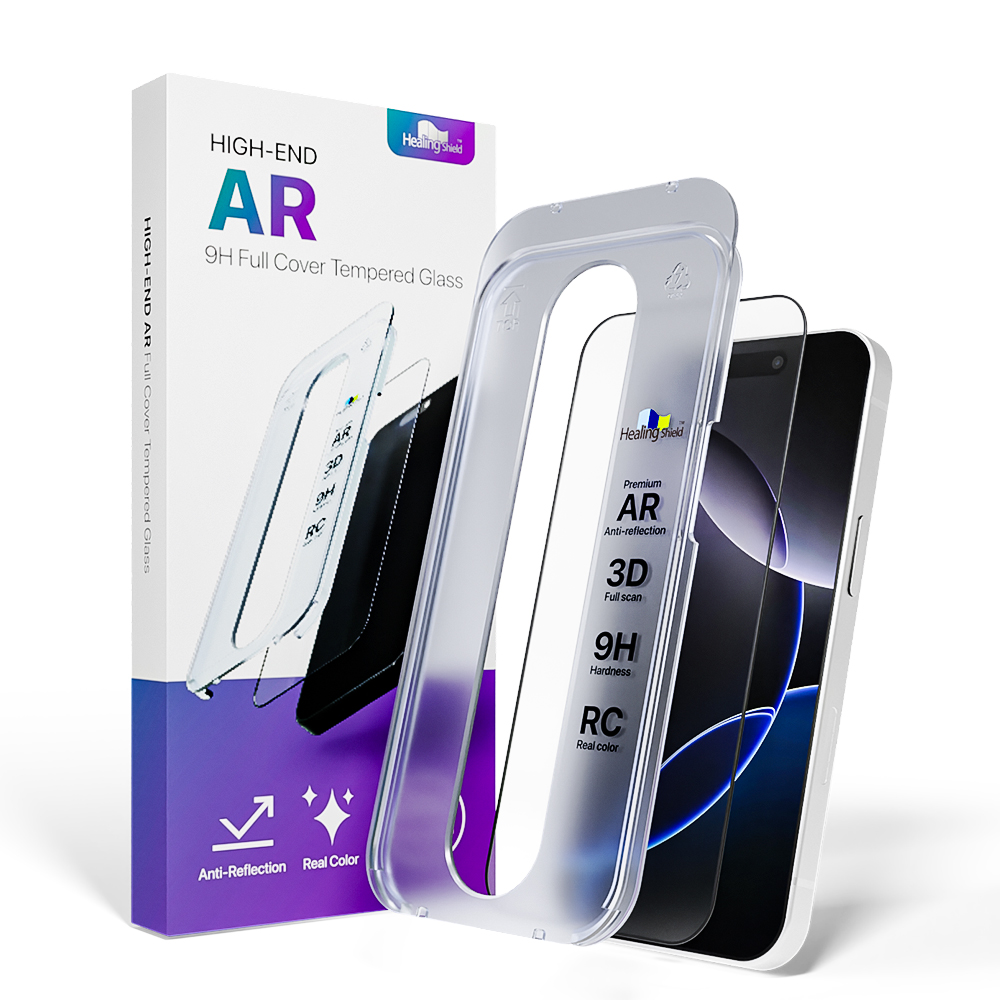 핸드폰 하이엔드 풀커버 AR 고화질 강화유리 액정보호필름 아이폰16 프로, 1매입