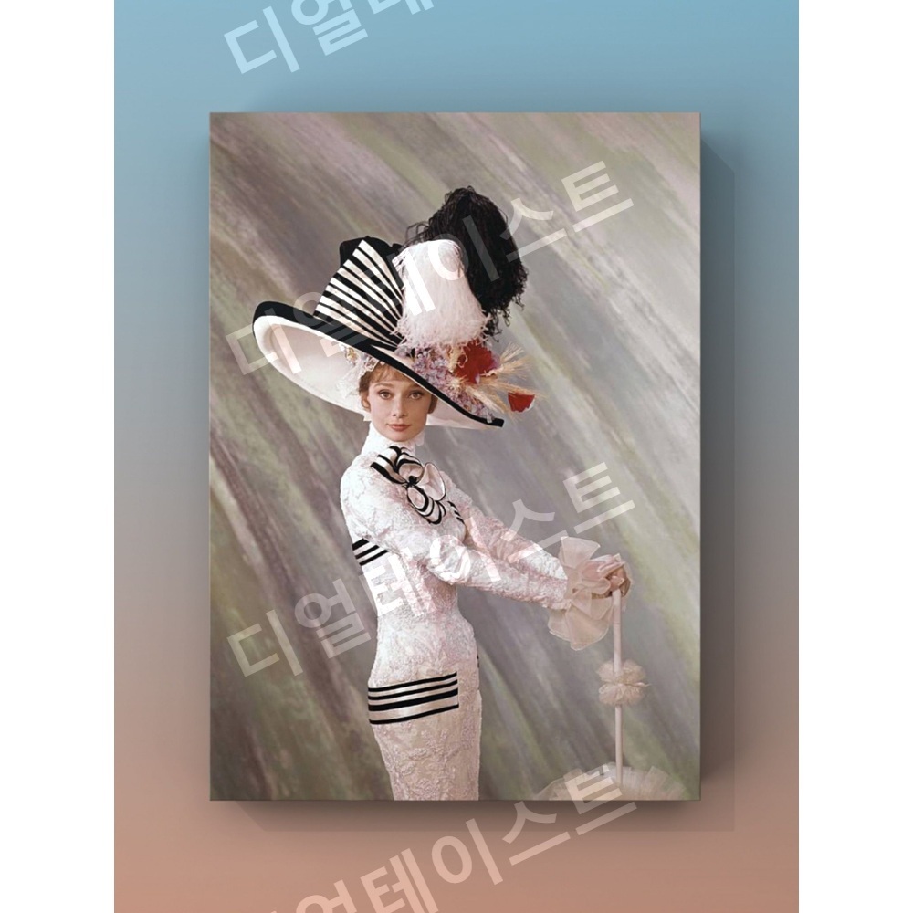 오드리 햅번 티파니의 로마 휴일 인테리어 그림 일러스트 액자 포스터 - 상세 이미지 5