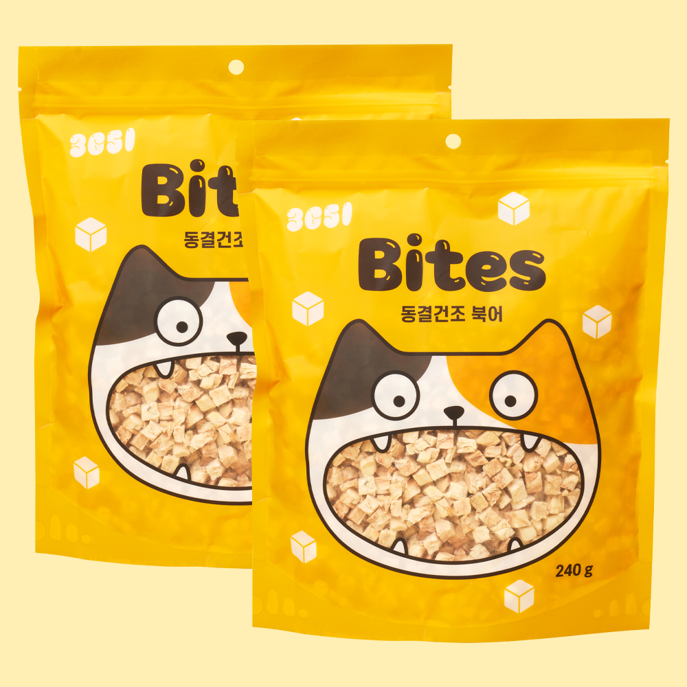 3651 바이츠 동결건조 대용량 고양이 트릿 간식 북어, 240g, 2개 제품 이미지