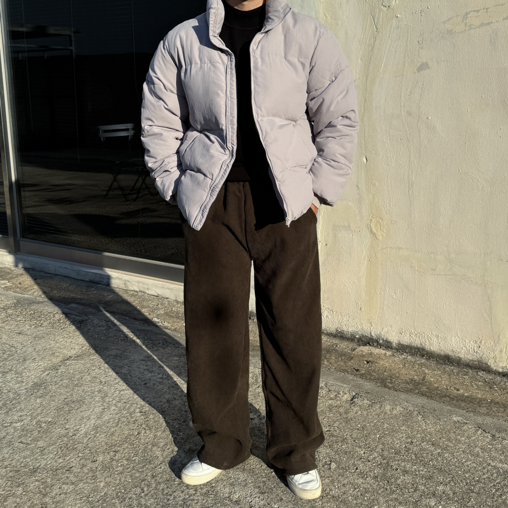 남자 웰론 오버핏 스트링 패딩 점퍼 이미지 8