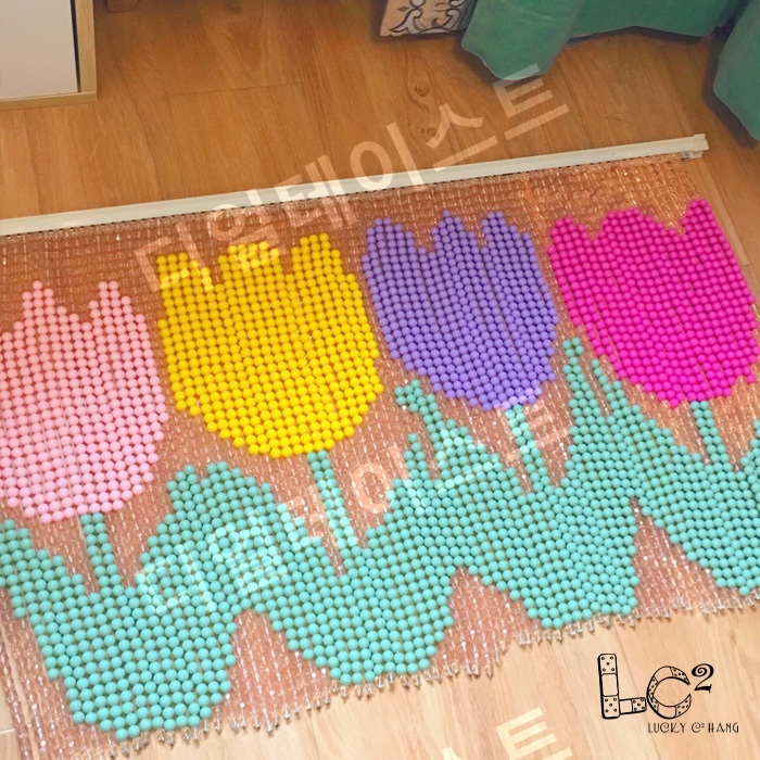 비즈발 만들기 키트 diy 재료 튤립 꽃 플라워 - 상세 이미지 4