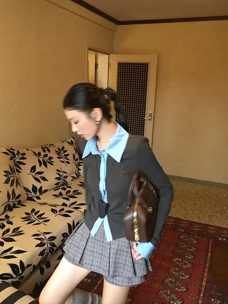 이영지의 레인보우 7화 이영지 블라우스 셔츠 배색 슬림핏 의상 옷 패션 - 상세 이미지 4