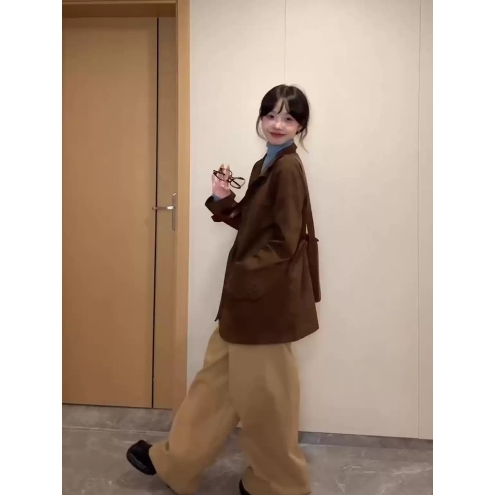 다리미 패밀리 18화 금새록 자켓 브라운 이다림 스웨이드 가을 의상 옷 패션 - 상세 이미지 5