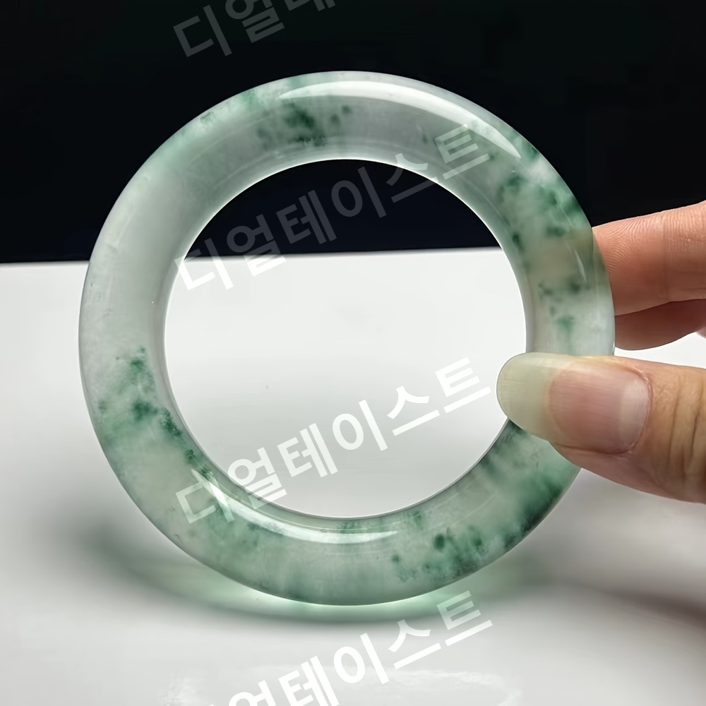 남성용 천연 옥 팔찌 얼음 꽃 디자인 석영 - 상품 이미지