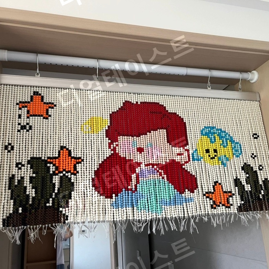 비즈발 만들기 키트 diy 재료 구슬 커튼 인어공주 머메이드 창문발 - 상품 이미지