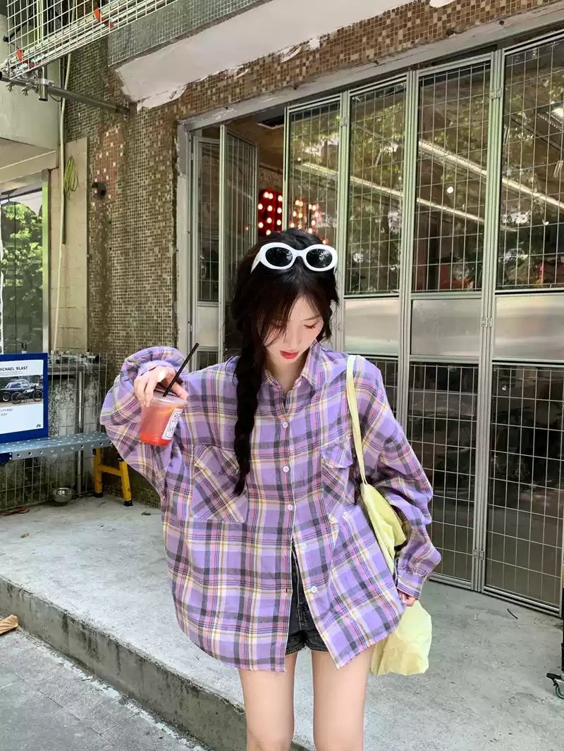 사랑은 외나무다리에서 2화 정유미 셔츠 블라우스 윤지원 체크 캐주얼 의상 옷 패션 - 상세 이미지 4