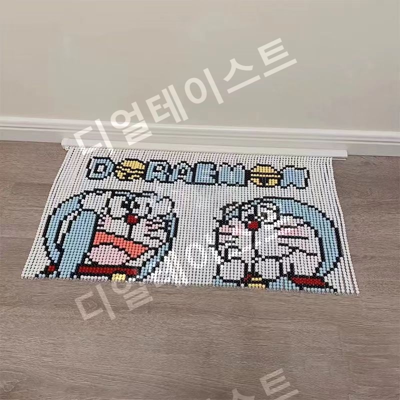 도라에몽 비즈발 만들기 키트 diy 재료 구슬 커튼 거실 인테리어