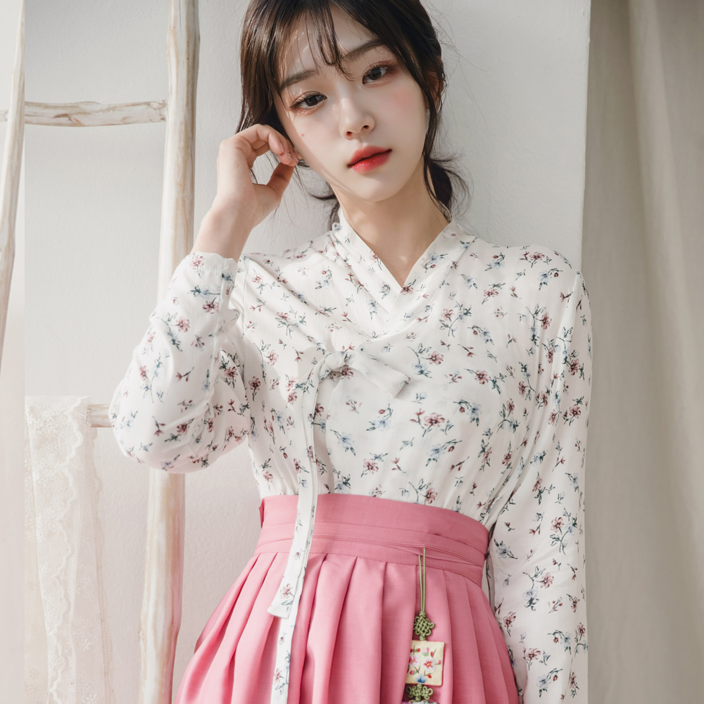 생활한복 세트 수채화+나은 개량 계량 퓨전 반티-165 - 상세 이미지 5