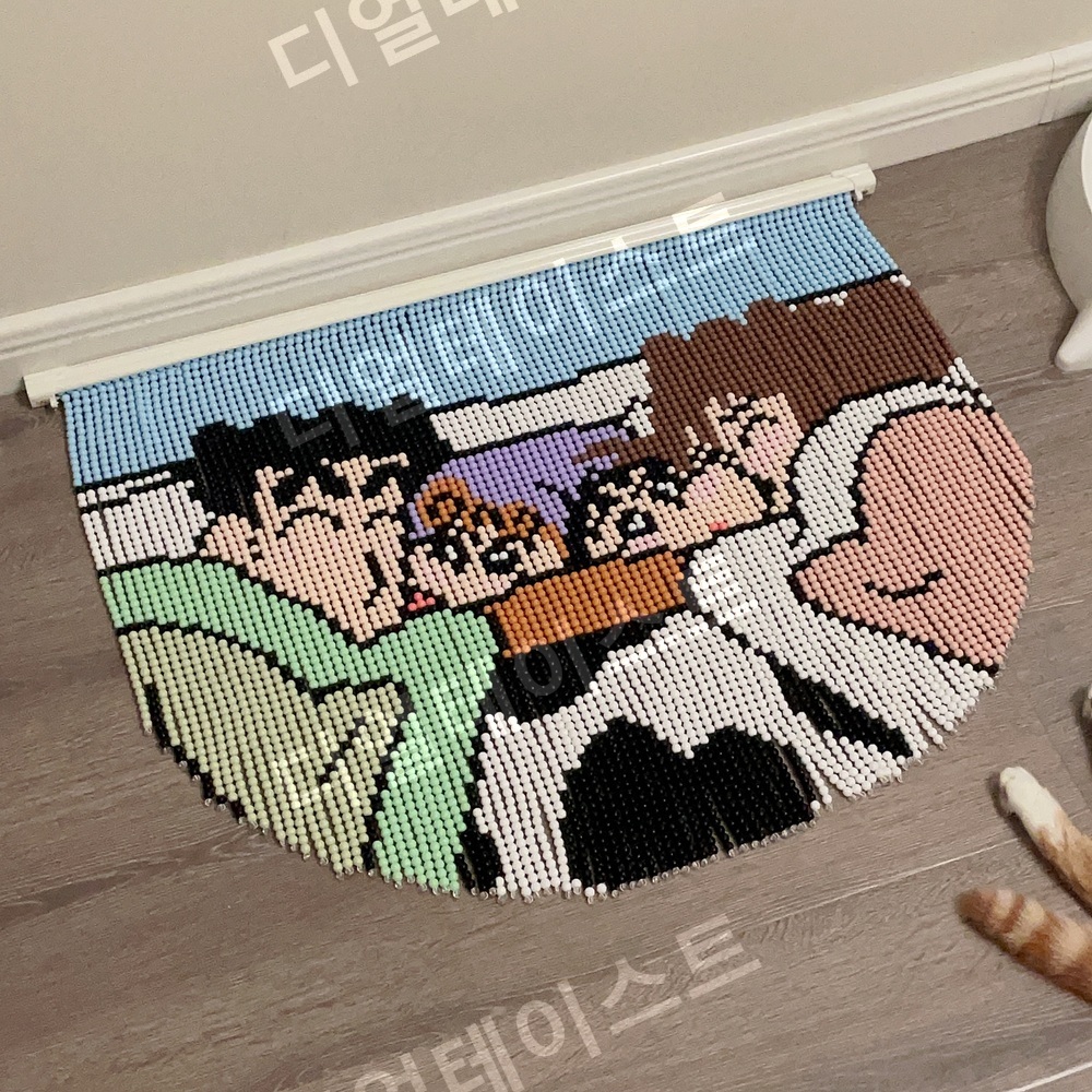 짱구가족 비즈발 만들기 키트 화목한 그림 diy 재료 - 상세 이미지 3