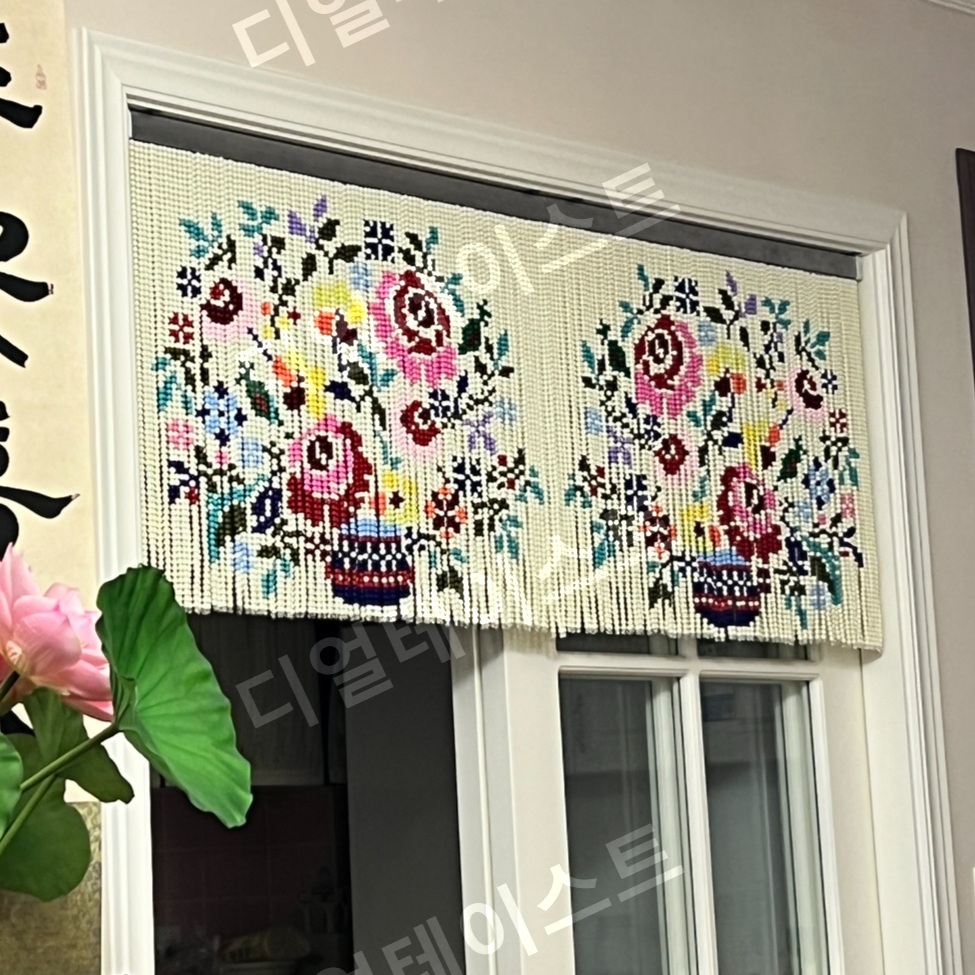 꽃 비즈발 만들기 키트 diy 재료 준비물 패키지 집순이 취미 - 상품 이미지