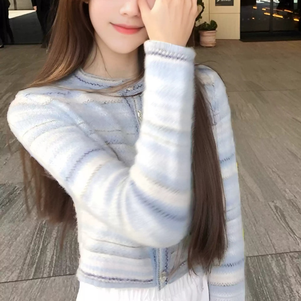 스캔들 93화 한보름 가디건 긴팔 백설아 스트라이프 파스텔 의상 옷 패션 - 메인 이미지
