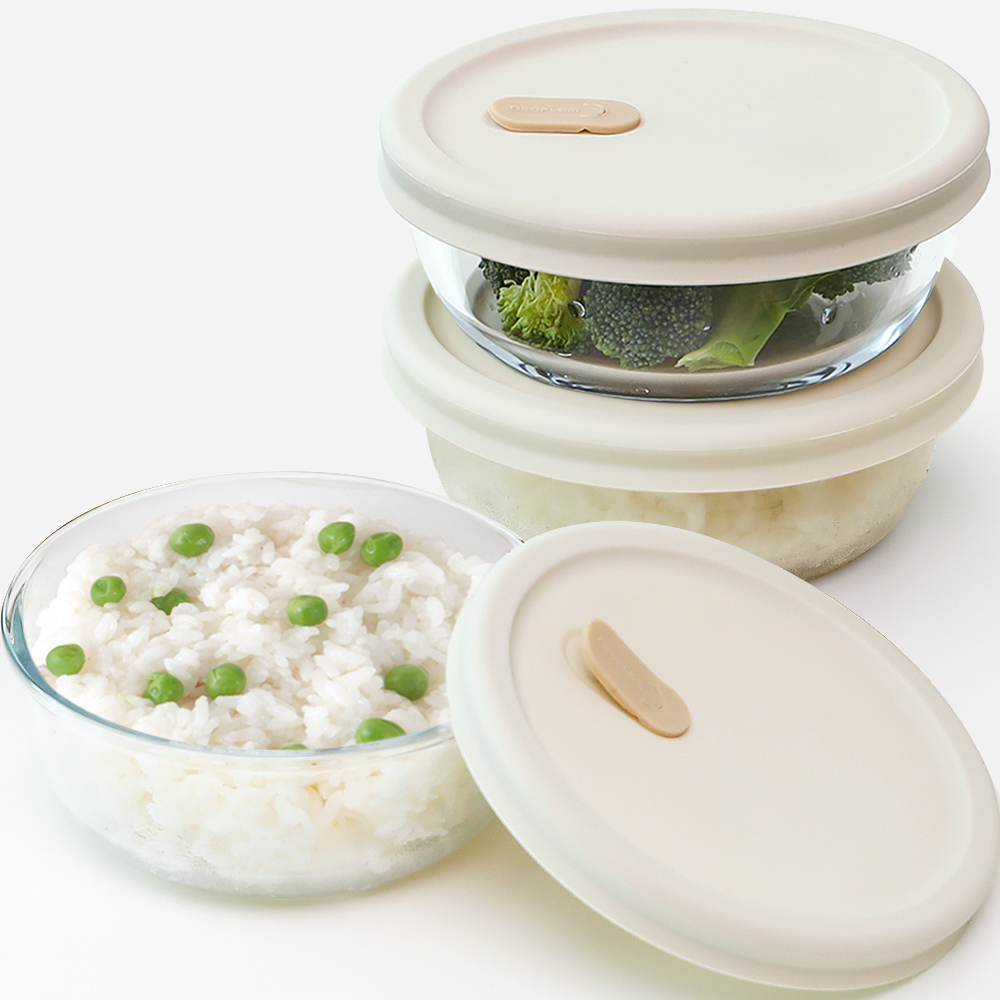 네오플램 내열유리 냉동 밥보관용기 360ml 3P 세트 반찬통 제품 이미지