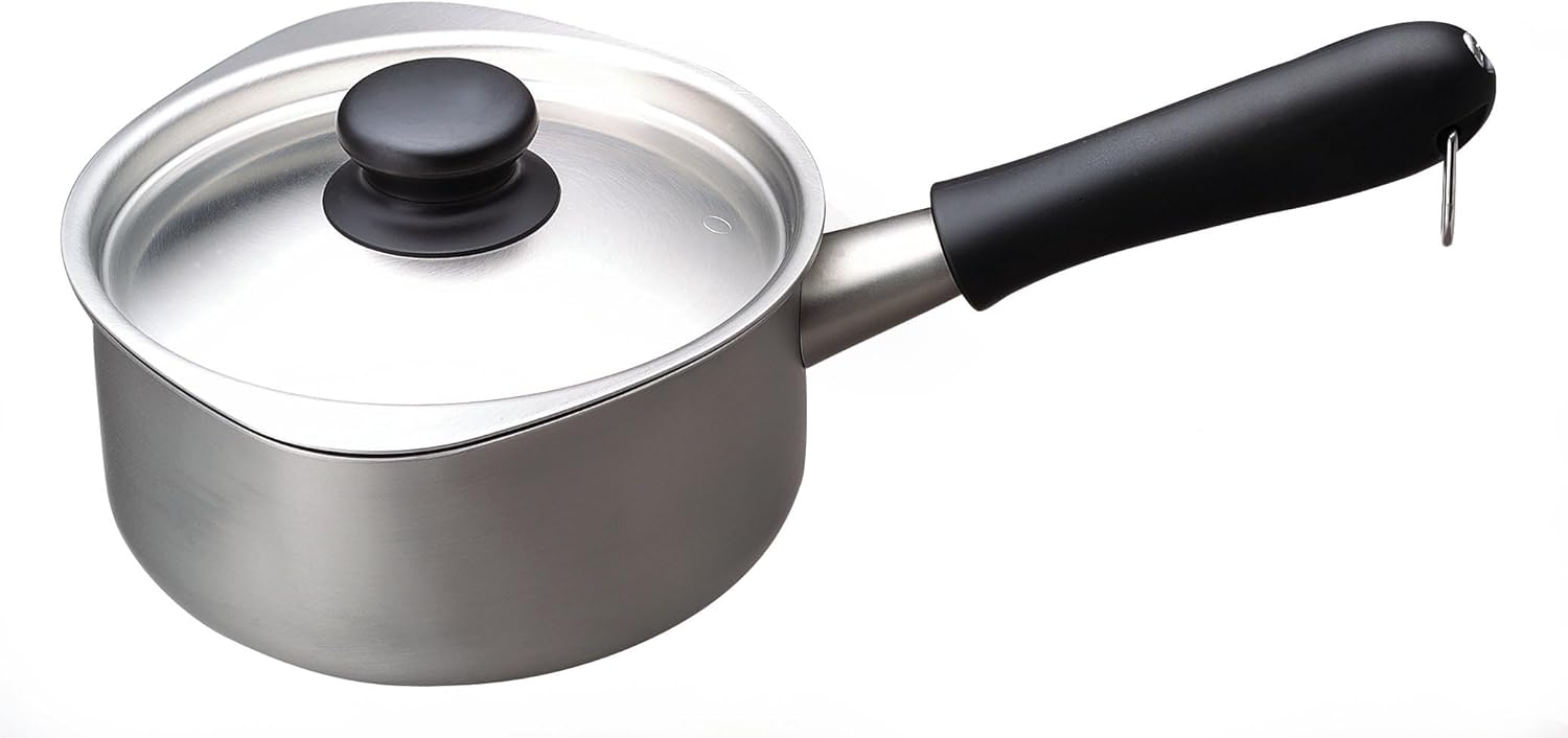 소리야나기 스테인레스 편수냄비 밀크팬 16cm 뚜껑포함 매트