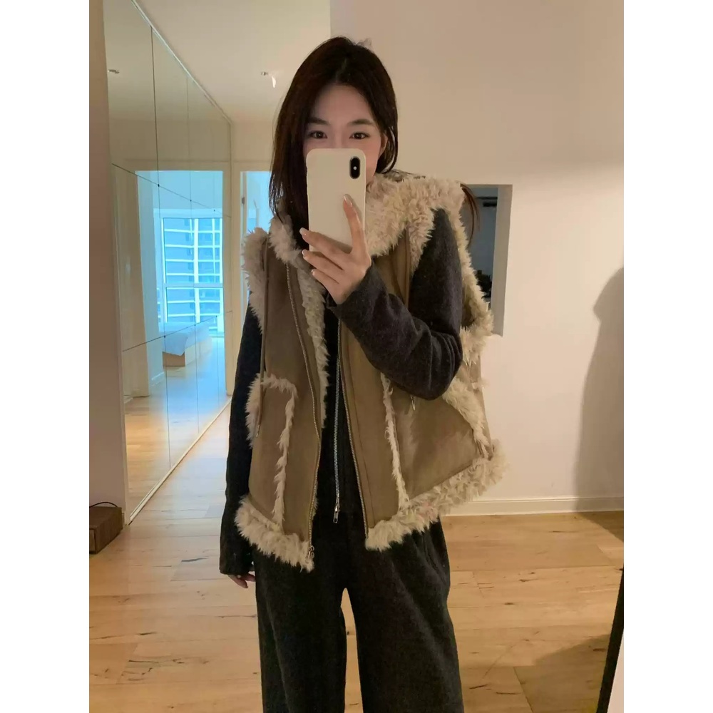 돌싱포맨 162화 장희진 조끼 자켓 무스탕 스웨이드 의상 옷 패션 - 상세 이미지 3