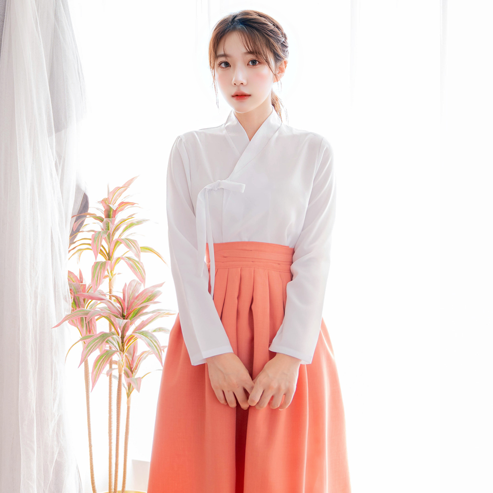 생활한복 세트 다흰+ 다미혜 개량 계량 퓨전 반티-192 - 상세 이미지 4