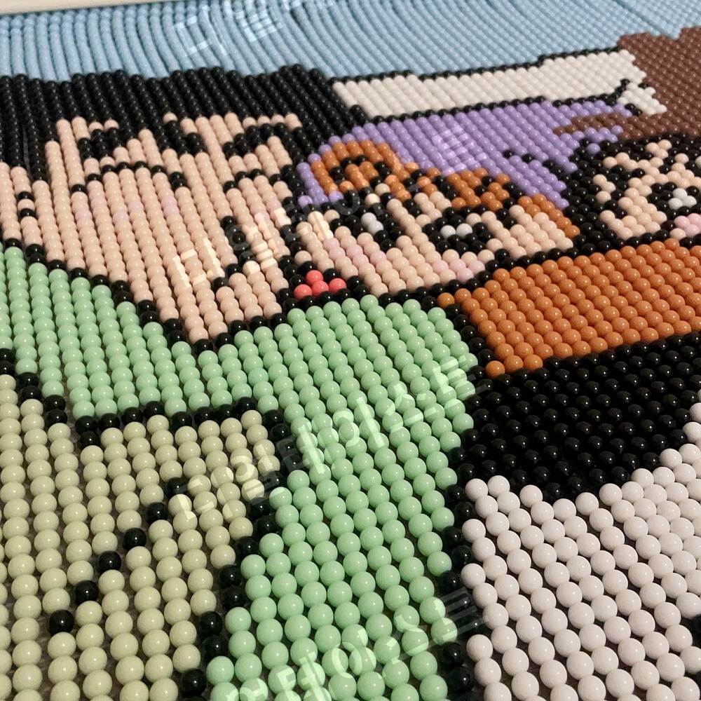 짱구가족 비즈발 만들기 키트 화목한 그림 diy 재료 - 상세 이미지 5