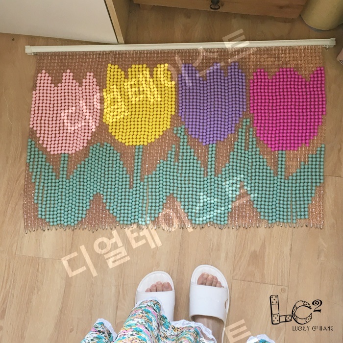 비즈발 만들기 키트 diy 재료 튤립 꽃 플라워 - 상세 이미지 5