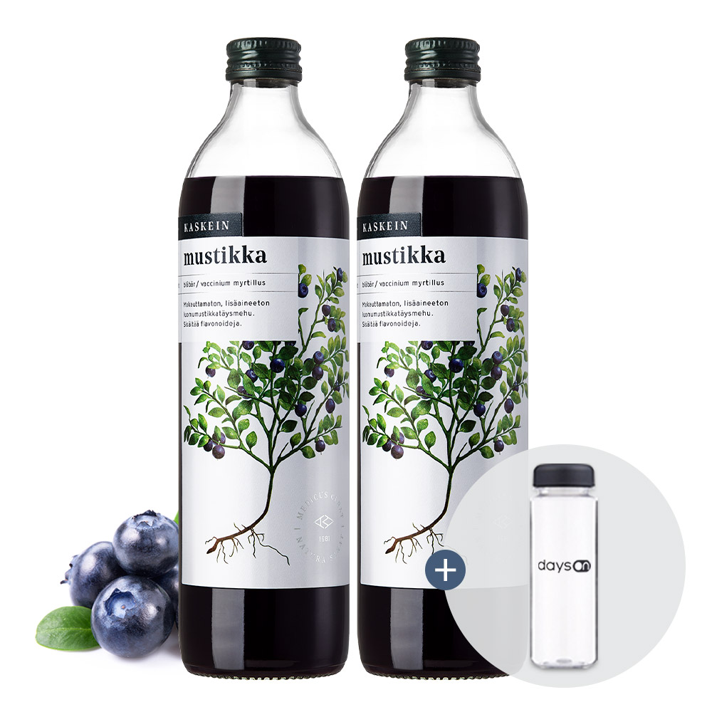 [증정행사] 핀란디아 핀란드산 카스케인 블루베리 원액 주스 500ml 2병 + 전용보틀 증정 - 상품 이미지